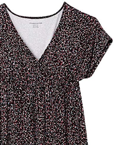 Amazon Essentials Women's Waisted Maxi Dress (Available in Plus Size), Black Confetti Print, X-Large - Image 6