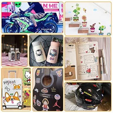 QYH Premium Printable Vinyl Sticker Paper - 50 Matte White Waterproof Decal Paper Sheets for Inkjet Printer Standard Letter Size 8.5"x11" - Image 5