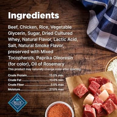 Blue Buffalo Nudges Grillers Natural Dog Treats, Made in the USA with Real Steak, 16-oz Bag - Image 5