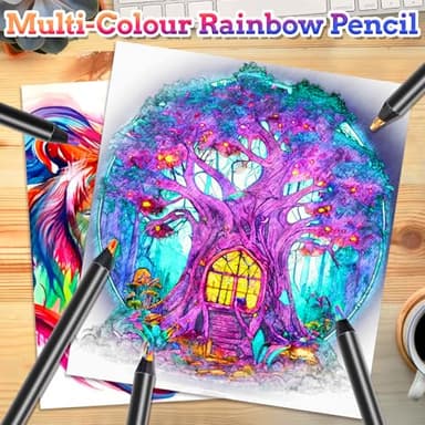 Yangmei Stocking Stuffers, Stocking Stuffers for Teen Girls, 12 Rainbow Colored Pencils, Teen Girl Gifts, Art Supplies for Kids 9-12, Arts and Crafts for Kids 8-12, Gifts for 4-12 Year Old Girls - Image 5