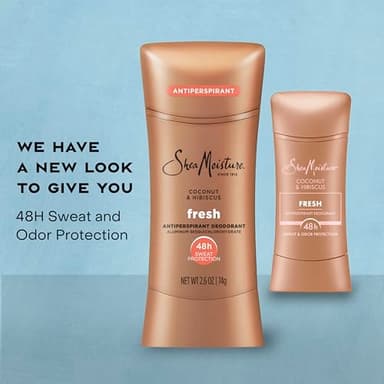 SheaMoisture Antiperspirant Deodorant Stick Fresh Coconut & Hibiscus 2 Count for 48HR Sweat & Odor Protection with No Parabens & No Mineral Oil 2.6 oz - Image 3