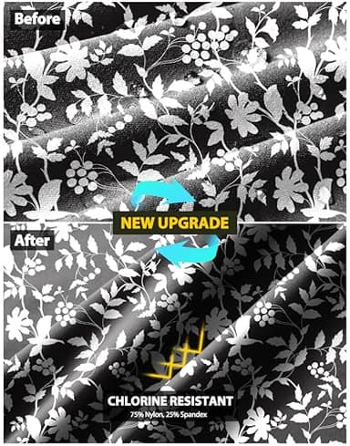 G GRADUAL Women's 5" High Waisted Swim Board Shorts with Phone Pockets UPF 50+ Quick Dry Beach Shorts for Women with Liner(Black Floral,L) - Image 6