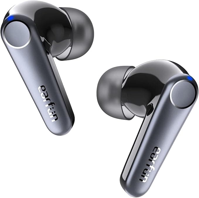EarFun Air Pro 3 Noise Cancelling Earbuds, Qualcomm® aptX™ Adaptive Sound, 6 Mics CVC 8.0 ENC, Bluetooth 5.3 Earbuds, Multipoint Connection, 45H Playtime, App Customize EQ, Wireless Charging - Image 1