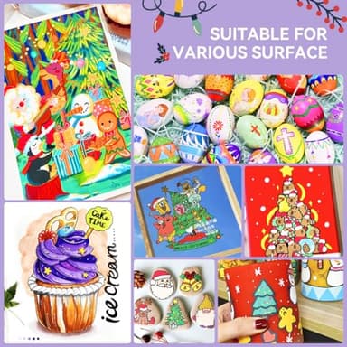 Arrtx 30 Colors Acrylic Paint Pens for Rock Painting, Art Supplies, Fabric Paint, Waterproof Paint DIY - Image 6