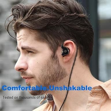 YINYOO KBEAR in Ear Monitor Headphones KS1 Wired Earphones Super Bass Earbuds, Crystal Clear Sound IEM Headphones, High Resolution Noise Canceling Ear Monitors Headphone for Singers Musician - Image 6