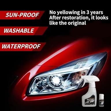 SOPAMI Automotive Headlight Restoration Kit Oxidized and Yellowed Automotive Headlamps Blurring Enhanced Crystallization Coating Refurbisher,Maximum Gloss & Shine – Extremely Hydrophobic - Image 4