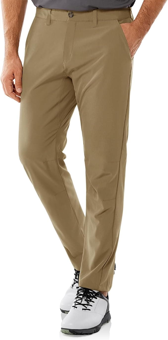 33,000ft Men's Golf Pants Slim Fit with 5 Pockets Stretch Quick Dry Lightweight UPF 50+ Work Dress Pants - Image 1