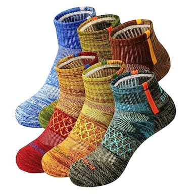 BIOAUM Men's Atheltic Socks Size 10-13 - 6 Pairs Cotton Quarter Socks for Running, Workout, Work - Image 1