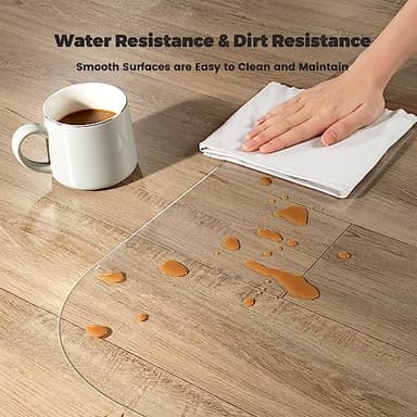 Yecaye Office Chair Mat for Hardwood Floor, 36" x 48" Clear Computer Desk Chair Mat, PVC Heavy Duty Floor Protector for Rolling Chairs, Can't be Used on Carpet(Transparent, 36" x 48") - Image 4