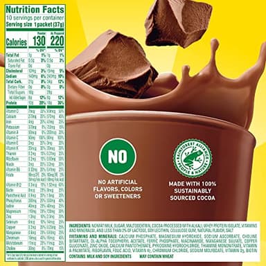Carnation Breakfast Essentials High Protein Powder Drink Mix, Rich Milk Chocolate, 10 Packets, 6 Count - Image 3