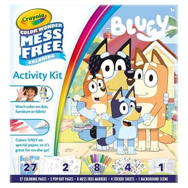 Crayola Color Wonder Bluey Activity Kit, Mess Free Coloring for Toddlers, Holiday & Christmas Gifts for Kids, Art Set for Kids, Plane Essential, Bluey Toys, 3+ - Image 2