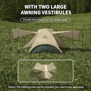 Naturehike UL Star River 2 Person Backpacking Tent, Double Layer Waterproof Two Person Tent, Lightweight Backpacking Cycling 2 Person Tent - Image 3