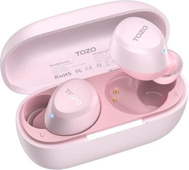 TOZO A1 Wireless Earbuds Bluetooth 5.3 Light Weight in Ear IPX5 Waterproof Headphones 2 Mic for AI Calls, Immersive Premium Sound Bass Headset with Charging Case, 32 Presets EQ Customization via App - Image 1
