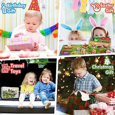 Montessori Wooden Sensory Toddler Toys: Toy for 1 Year Old Boys Girls Birthday Gifts | 1st One First Birthday Gift for 1 Year Old Girl Boy, Educational Learning Toy for 1-2 Year Old Fine Motor Skills - Image 5
