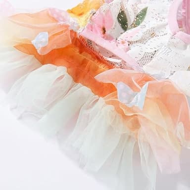 Butterfly Dog Costume Pet Girl Cute Puppy Clothes for Small Dog Girls Halloween Costum Cat Outfit for Kitten Chihuahua Yorkie Pomeranian (Small size for 3.3-5.5lb pets) - Image 7