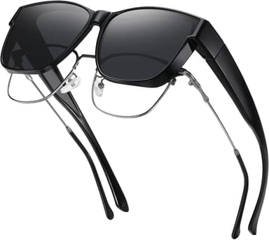 GEGURI Polarized Sunglasses Fit Over Glasses for Men Women, Oversized Square Sun Glasses UV400 Protection Shades - Image 2