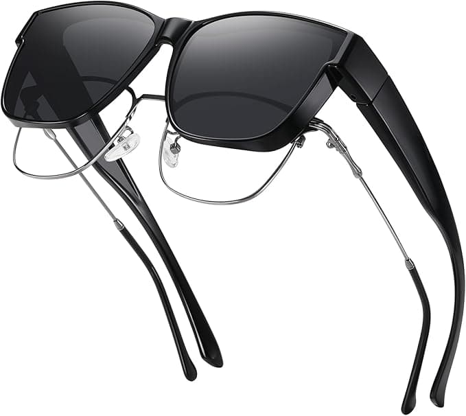 GEGURI Polarized Sunglasses Fit Over Glasses for Men Women, Oversized Square Sun Glasses UV400 Protection Shades - Image 1