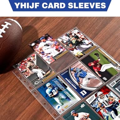 42 Pack 9 Pocket Double Side Card Sleeves Binder Sheets, Holds 756 Cards, Trading Card Binder Sleeves for 3 Ring Binder, Card Sleeve Pages for Baseball, Football, Business, TCG, Kpop Cards - Image 5