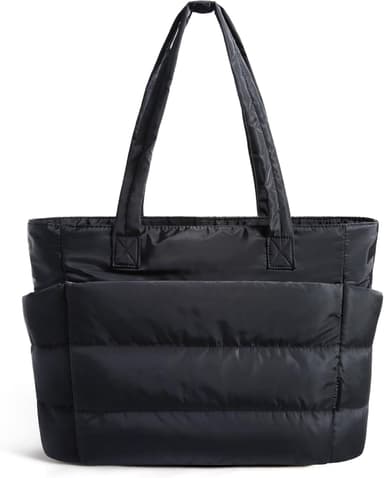 BAGSMART Tote Bag for Women, Lightweight Puffy Tote Bag with Compartments Shoulder Bag Handbag for Travel, Work, Gym - Image 2