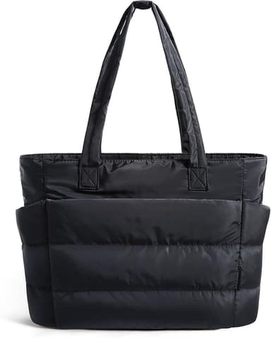 BAGSMART Tote Bag for Women, Lightweight Puffy Tote Bag with Compartments Shoulder Bag Handbag for Travel, Work, Gym - Image 1