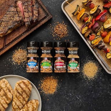 McCormick Grill Mates Spices, Everyday Grilling Variety Pack (Montreal Steak, Montreal Chicken, Roasted Garlic & Herb, Hamburger), 4 Count - Image 8