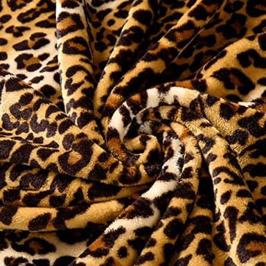 Bnuitland Leopard Print Fleece Flannel Throw Blanket, 300 GSM Double Sided Cheetah Print Blanket for Bed Sofa Couch Travel, Super Soft Fuzzy Fluffy Lightweight for Adults and Kids, 50×60 inch - Image 5