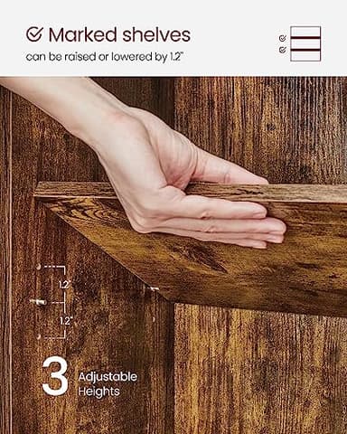 VASAGLE CUSTOS Collection - Bookshelf, 6-Tier Bookcase, Book Shelf, Open Storage Shelf, 9.4 x 23.6 x 63.3 Inches, for Living Room, Home Office, Dinning Room, Rustic Brown ULBC166X01 - Image 7
