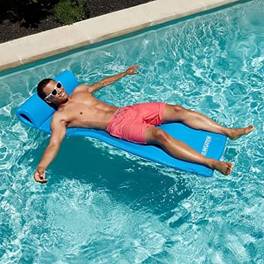 TRC Recreation Sunsation 1.75" Thick Foam Pool Float Lounger w/ Headrest for Lounging & Sunbathing in Swimming Pools, Beaches & Lakes, 70" x 26" - Image 8