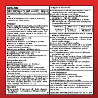 Amazon Basic Care Nicotine Polacrilex Lozenge 2 mg, Cherry Flavor, Stop Smoking Aid, 168 Count - Image 4