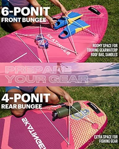 Skatinger 11'6×35" Super Wide Inflatable Paddle Board, Ultra Stable Stand Up Paddleboards for 450lb/3 People/Family/Big Size w/Shoulder Strap, 100L Backpack, All-Round Sup Board, US Fin - Image 5