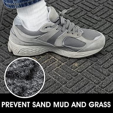 MATALL Front Door Mat 2 Pack Indoor and Outdoor Welcome Mat, Absorbent and Drain Away Water Heavy Duty Entryway Doormat for Front Back Doors, Laundry Rooms, Mudrooms and More, 29.5x17.5IN - Image 4