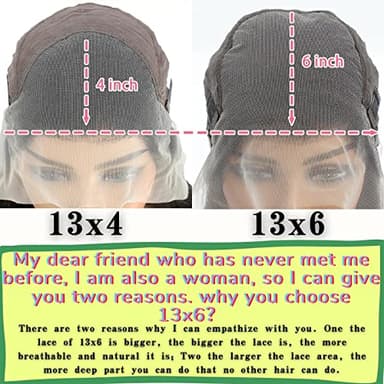 13x6 Lace Front Wigs Human Hair Pre Plucked 180 Density 26 Inch HD Body Wave Lace Front Wigs Human Hair 10A Frontal Wigs Human Hair wigs for Women Glueless Wigs Human Hair Pre Plucked Black wig - Image 4
