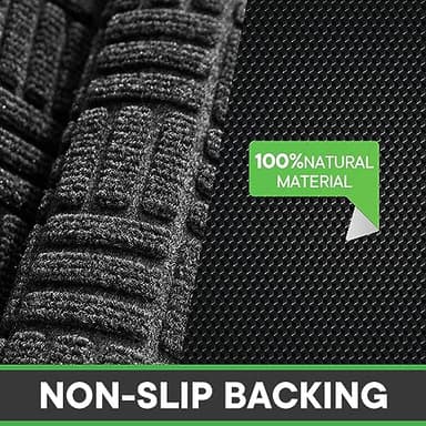 Mibao Front Door Mat, Heavy Duty Durable Welcome Mat for Outdoor Indoor, Dirt Trapper Waterproof Super Absorbent Door Mat for Entryway Outside Patio Porch, 73" x 46", Gray - Image 3