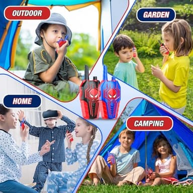 Cool Walkie Talkies for Boys Kids: Gifts Toys for 3 4 5 6 7 8 Year Old Boys Ages 5-7 Kids Walkie Talkies 2 Pack Outdoor Hiking Camping 2 Way Radio Toy Age 3-8 Year Old Boy Girl Birthday Gifts - Image 4