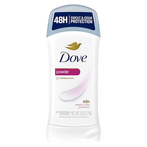 Dove Invisible Solid Antiperspirant Deodorant Stick for Women, Powder, For All Day Underarm Sweat & Odor Protection 2.6 oz, 6 Count - Image 1