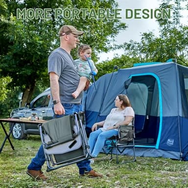 TIMBER RIDGE Aluminum Camping Directors Chair with Side Table Pocket, Portable Folding Chair, Heavy Duty Lawn Chair for Fishing Trip Picnic Concert Outdoor 400lbs, Grey 2 Pack - Image 6