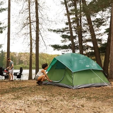 Coleman Sundome Camping Tent with Rainfly, 2/3/4/6 Person Tent Sets Up in 10 Mins, Weatherproof Shelter for Camping, Festivals, Backyard, Sleepovers, & More - Image 3