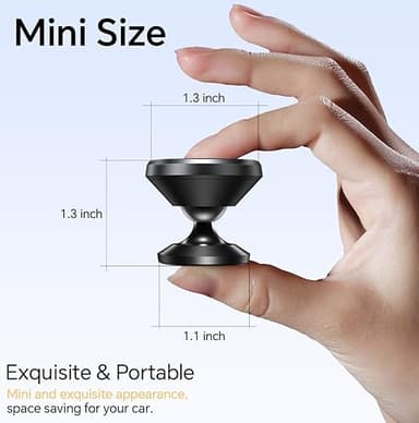 【 2-Pack 】 Magnetic Phone Holder for Car Dashboard【Strong Magnet】iPhone Magnetic Phone Mount for Car Phone Holder 【4 Metal Plate】Cell Phone Holders for Your Car Mount for iPhone 16 Pro Max 15 14 13 12 - Image 3