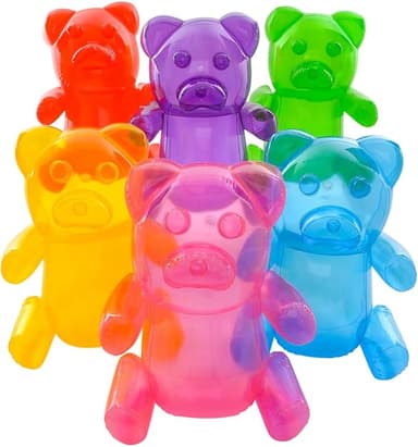 Candyland Party Decorations - 24-Inch Tall Inflatable Gummy Bears - 6 Pack - Vibrant Colors for Candy Themed Parties - Image 1