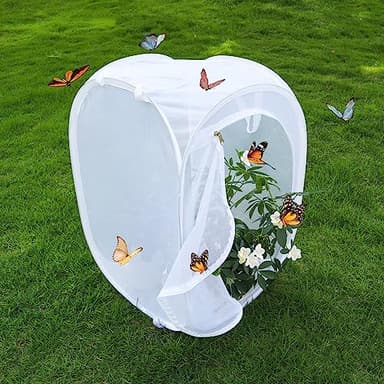Pop-up Insect and Butterfly Habitat Cage Terrarium Clear Mesh Enclosure - 16" x 16" x 24" - Image 3