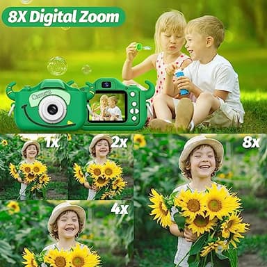 Goopow Kids Camera Toys for 3-8 Year Old Girls Boys,Children Digital Video Camcorder Camera with Cartoon Soft Cover, Best Chritmas Birthday Festival Gift for Kids - 32G SD Card Included - Image 8