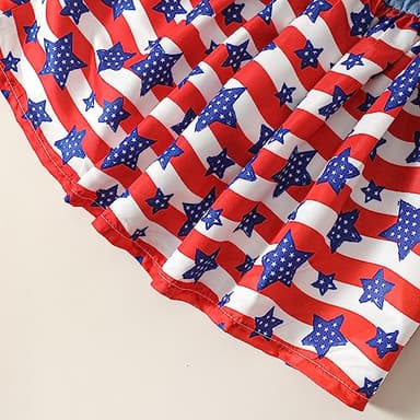 Toddler Baby Girl Clothes 4th of July Dresses Summer Independence Day Outfit Patriotic Fourth of July Shirt Dress Sundress 3T 4T Girl Clothes - Image 6