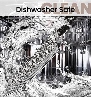 Knife Set, 15 Pieces Kitchen Knife Set with Built in Sharpener, High Carbon German Stainless Steel Knife Block Set, Dishwasher Safe - Image 6