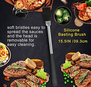 POLIGO 7PCS Golf-Club Style BBQ Tools Set Grilling Tools with Rubber Handle - Stainless Steel Grill Accessories for Outdoor Grill Set Premium Grill Utensils Set Christmas Birthday Gifts for Men Dad - Image 7