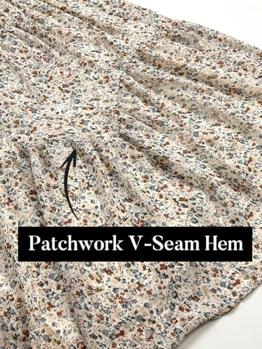 Manydress Women's Chiffon Floral Casual Summer Boho Flutter Sleeve Flowy Skater Western Dress MY112 (Beige Print, M) - Image 3