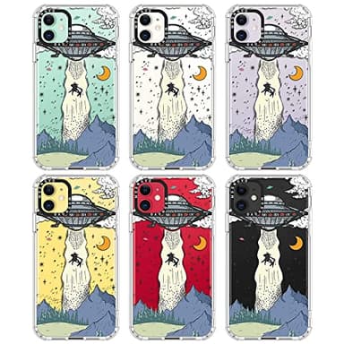 MOSNOVO Case for iPhone 11, [Buffertech 6.6ft Military-Grade Drop Protection] [Anti Peel Off Tech] Clear TPU Bumper Phone Case Cover Design - UFO - Image 3