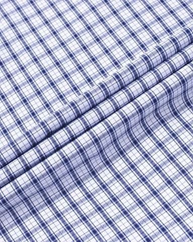 Alimens & Gentle Men's Plaid Button Down Shirts Cotton Long Sleeve Dress Shirts Regular Fit Gingham Shirts - Image 7