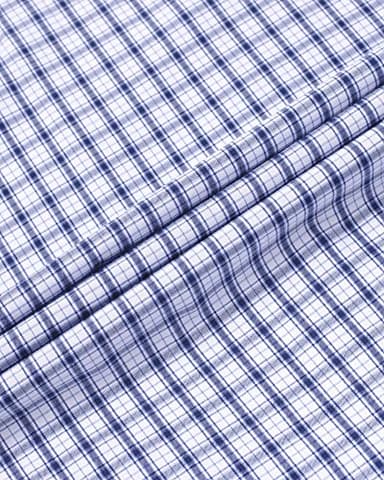 Alimens & Gentle Men's Plaid Button Down Shirts Cotton Long Sleeve Dress Shirts Regular Fit Gingham Shirts - Image 6