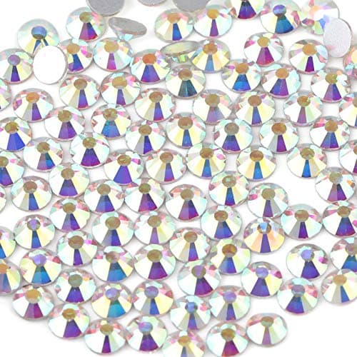 beadsland Flat Back Crystal Rhinestones Round Gems for Nail Art and Craft Glue Fix, CrystalAB (4.6-4.8mm) SS20/1440pcs - Image 1
