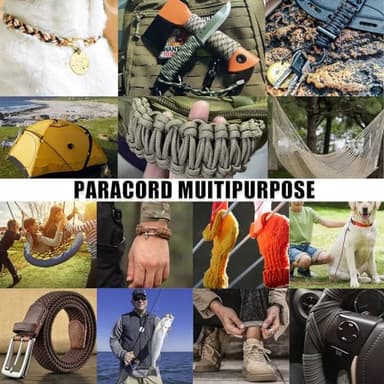 1000Ib Paracord Rope - 100ft / 200ft / 500ft / 1000ft 4mm,12 Strand Parachute Spool Cord,para Cord Lanyard for Camping,Hammock,Clothsline,Hiking,Fishing,Survival braceletand Survival - ArmyGreen 100FT - Image 6